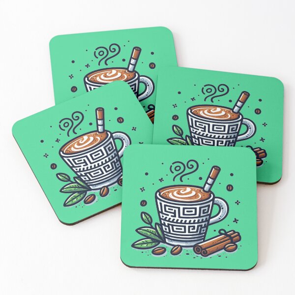 Item preview, Greek Coffee - Cute Doodle designed and sold by AmberRoseWrites.