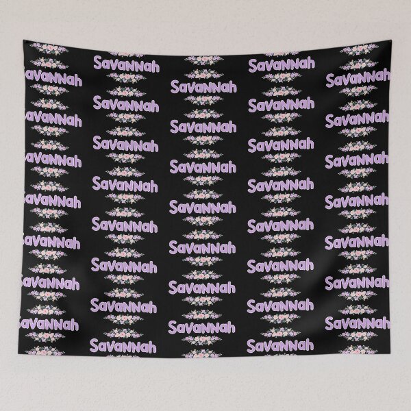 Item preview, Purple Flower Savannah Name Label (Black) designed and sold by NormadWorld.
