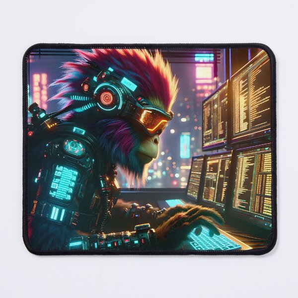 Item preview, CyberMonkey Hacker designed and sold by ai-depot.