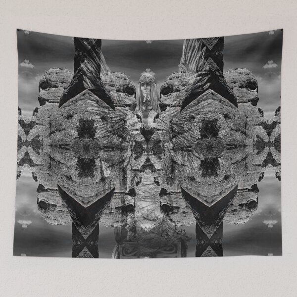 Item preview, Black and White rocks, mirroring, water reflection designed and sold by IdoFriedmanArt.