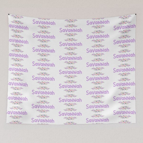 Item preview, Purple Flower Savannah Name Label designed and sold by NormadWorld.
