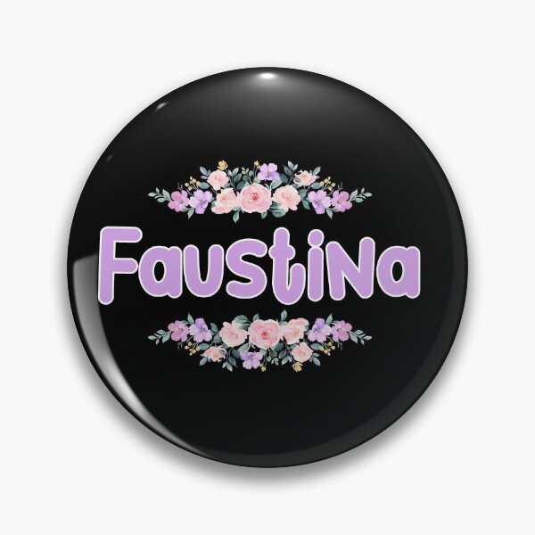 Item preview, Purple Flower Faustina Name Label (Black) designed and sold by NormadWorld.