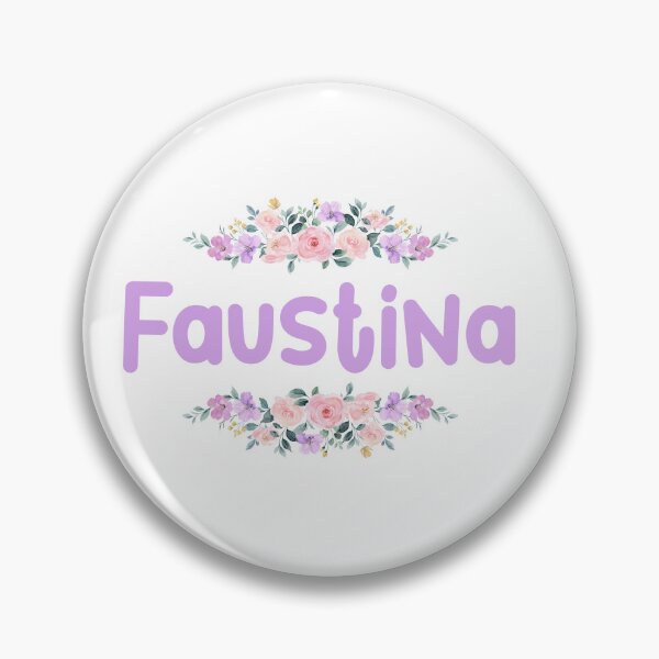 Item preview, Purple Flower Faustina Name Label designed and sold by NormadWorld.
