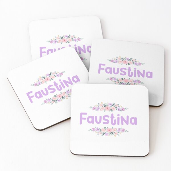 Item preview, Purple Flower Faustina Name Label designed and sold by NormadWorld.