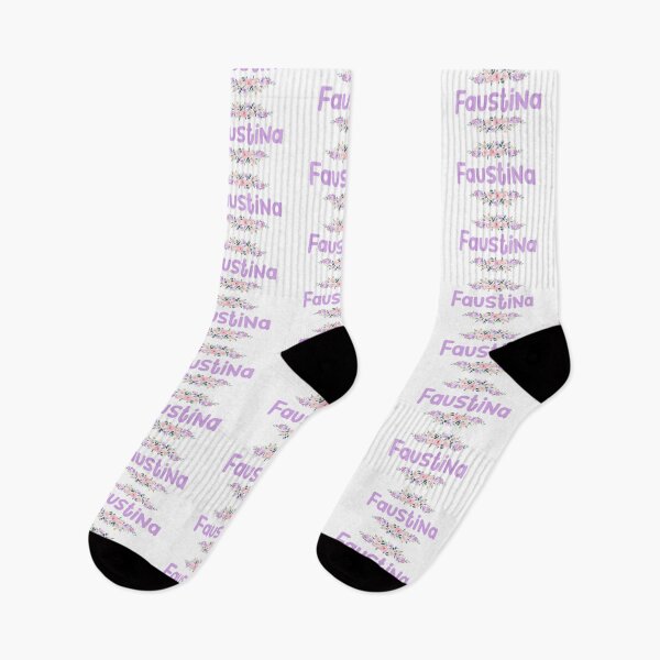 Item preview, Purple Flower Faustina Name Label designed and sold by NormadWorld.