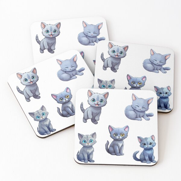 Item preview, Cute Russian Blue Cats designed and sold by TheAnimalZ00.