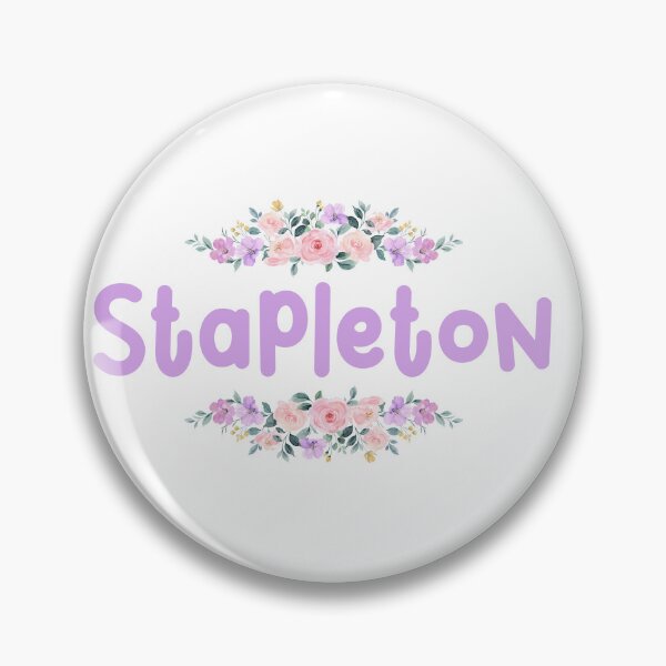 Item preview, Purple Flower Stapleton Name Label designed and sold by NormadWorld.
