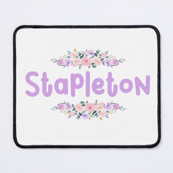 Item preview, Purple Flower Stapleton Name Label designed and sold by NormadWorld.