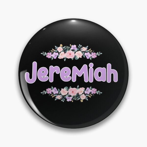 Item preview, Purple Flower Jeremiah Name Label (Black) designed and sold by NormadWorld.