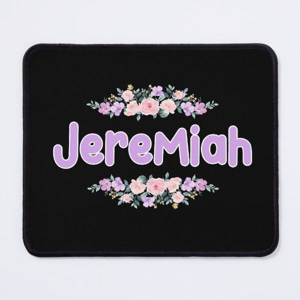 Item preview, Purple Flower Jeremiah Name Label (Black) designed and sold by NormadWorld.