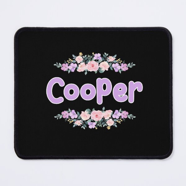 Item preview, Purple Flower Cooper Name Label (Black) designed and sold by NormadWorld.