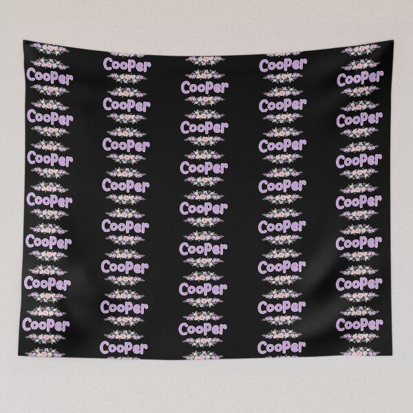 Item preview, Purple Flower Cooper Name Label (Black) designed and sold by NormadWorld.