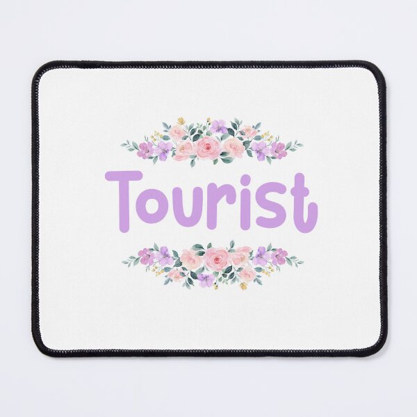Item preview, Purple Flower Tourist Name Label designed and sold by NormadWorld.