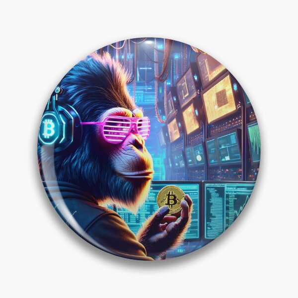 Item preview, Planet of the CyberApes - Crypto Bro Hacker designed and sold by ai-depot.