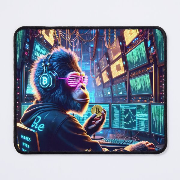 Item preview, Planet of the CyberApes - Crypto Bro Hacker designed and sold by ai-depot.