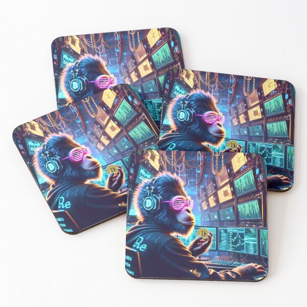Item preview, Planet of the CyberApes - Crypto Bro Hacker designed and sold by ai-depot.