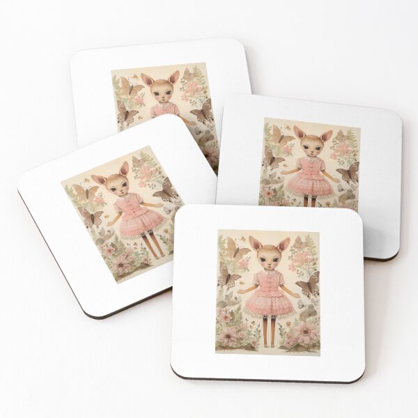 Item preview, coquette paper doll deer designed and sold by tvrvintage.