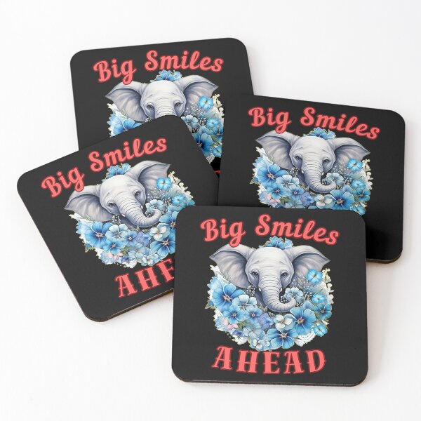 Item preview, Big Smiles Ahead. elephant head designed and sold by ElephantVibes.