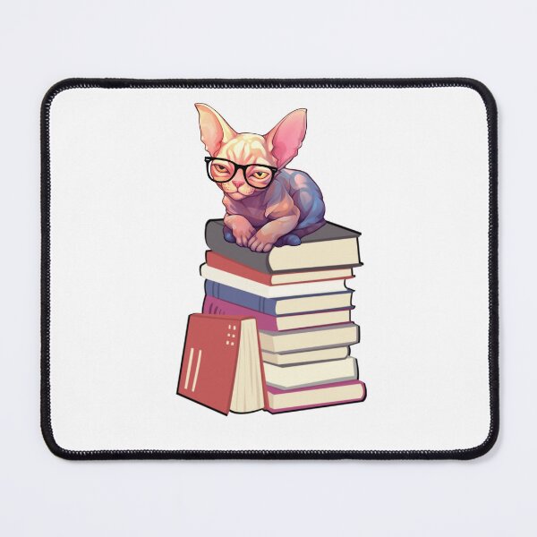 Item preview, Sphynx Cat And Books designed and sold by TheAnimalZ00.