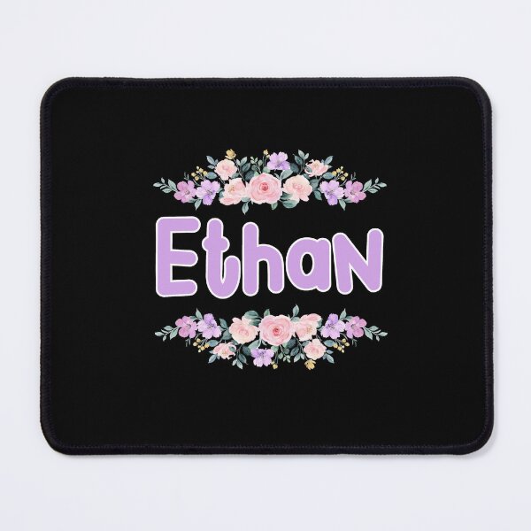 Item preview, Purple Flower Ethan Name Label (Black) designed and sold by NormadWorld.
