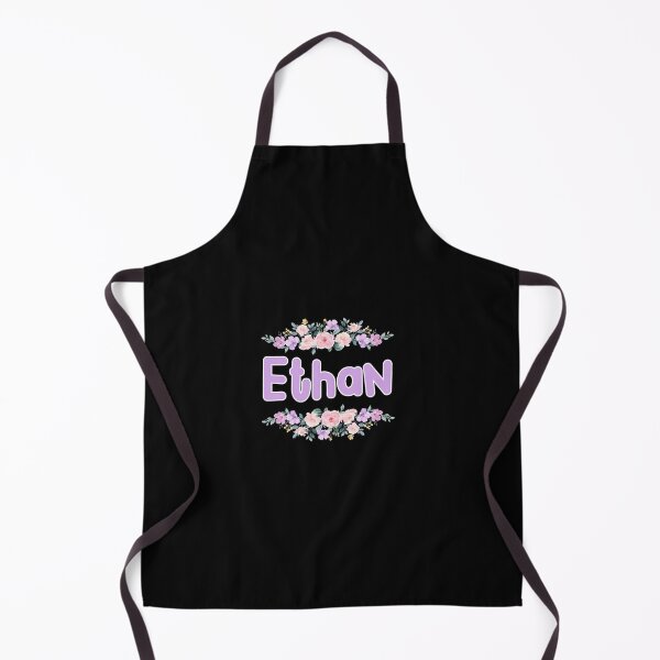 Item preview, Purple Flower Ethan Name Label (Black) designed and sold by NormadWorld.