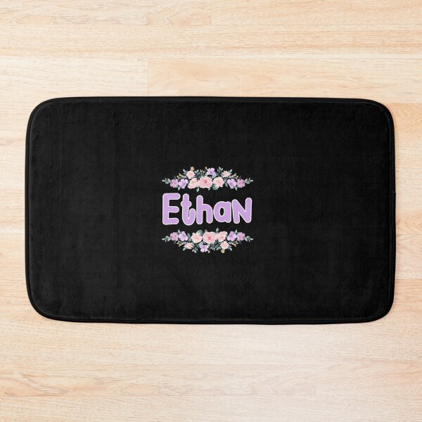 Item preview, Purple Flower Ethan Name Label (Black) designed and sold by NormadWorld.