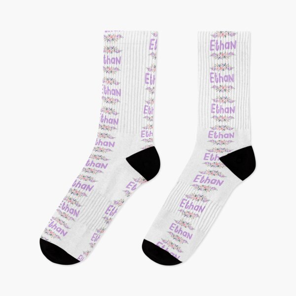 Item preview, Purple Flower Ethan Name Label designed and sold by NormadWorld.