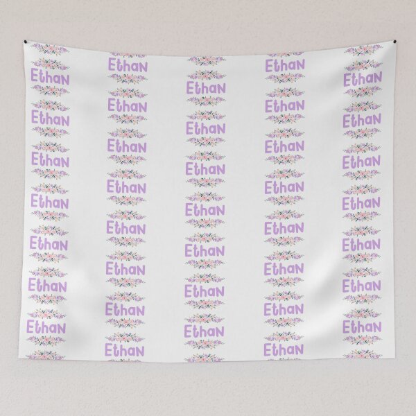 Item preview, Purple Flower Ethan Name Label designed and sold by NormadWorld.