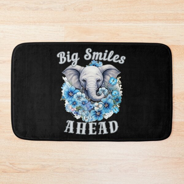 Item preview, Big Smiles Ahead. elephant portrait designed and sold by ElephantVibes.