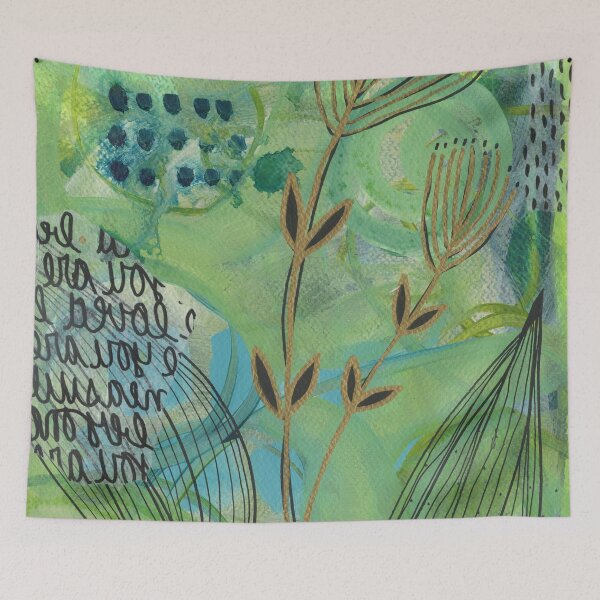 Item preview, Growing Green Abstract Painting designed and sold by Sheree Burlington.