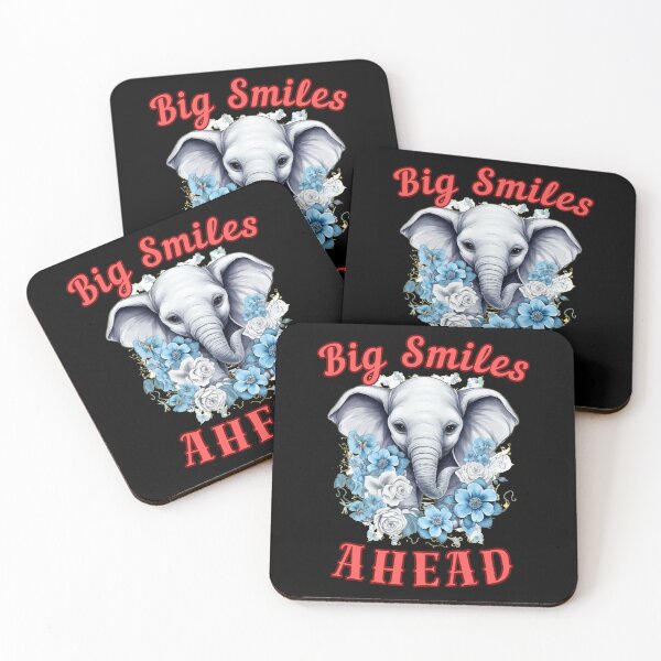 Item preview, Big Smiles Ahead. elephant saying designed and sold by ElephantVibes.