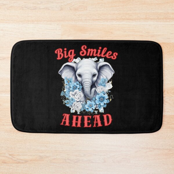 Item preview, Big Smiles Ahead. elephant saying designed and sold by ElephantVibes.