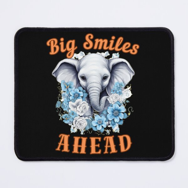 Item preview, Big Smiles Ahead Flower elephant designed and sold by ElephantVibes.