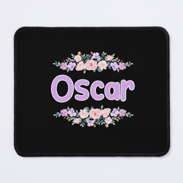Item preview, Purple Flower Oscar Name Label (Black) designed and sold by NormadWorld.