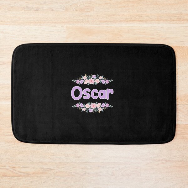 Item preview, Purple Flower Oscar Name Label (Black) designed and sold by NormadWorld.