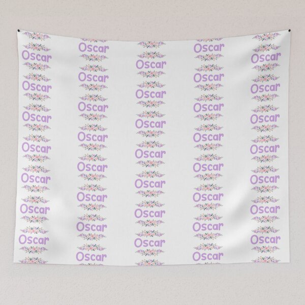 Item preview, Purple Flower Oscar Name Label designed and sold by NormadWorld.