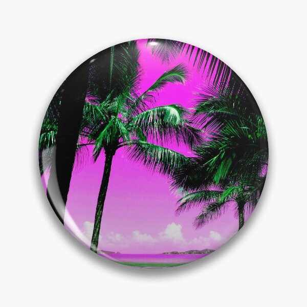 Aperçu de l'œuvre Palmiers tropicaux avec rendu ciel rose vif créée et vendue par jaynerushton.