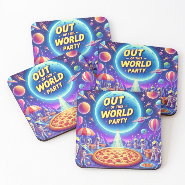 Item preview, **Out of This World Party - Galactic Pizza Fiesta** designed and sold by Wonderall.