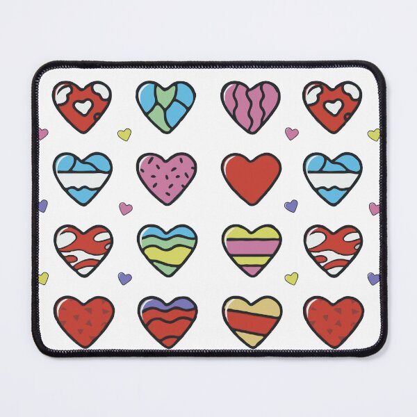 Item preview, 12 colorful big and 6 small hearts sticker pack designed and sold by catnbloom.