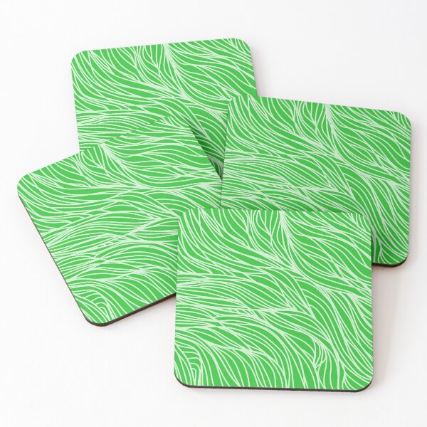Item preview, Grass Green Wave Lines designed and sold by ColorObsession.