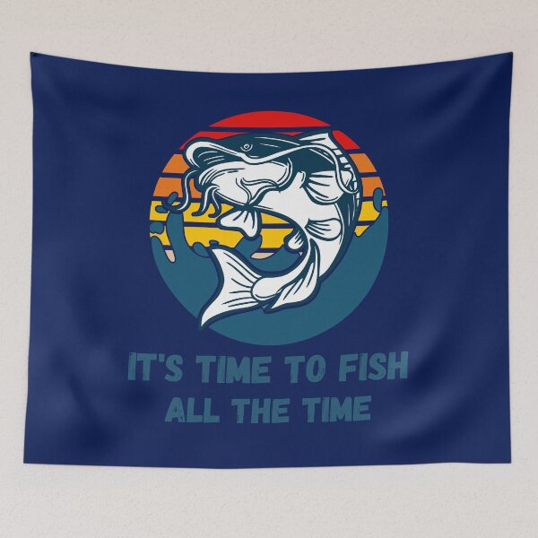 Item preview, Time to Fish All the Time designed and sold by Tripp Art Studio.