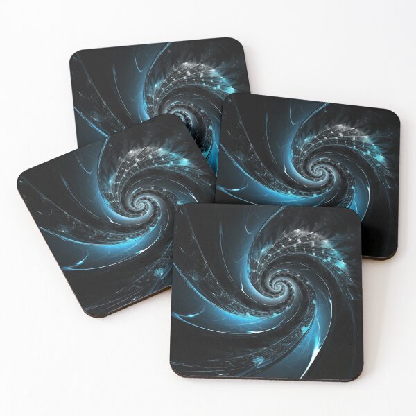 Item preview, Cosmic Fractal Swirl Blues with Stars designed and sold by kalyssa44.