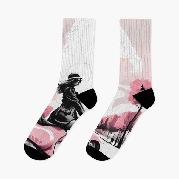 Item preview, Paris girl on pink scooter designed and sold by JackFreestone.