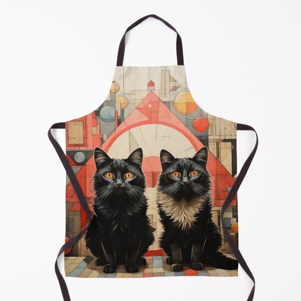 Aperçu de l'œuvre "Double regard : des chats parmi la géométrie" créée et vendue par WFTan.