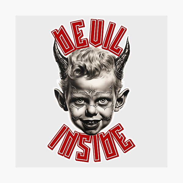 Item preview, Devil Boy Devil Inside Print designed and sold by Thehatinthecat.