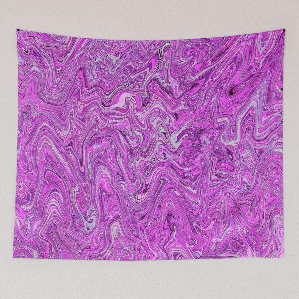 Item preview, Hot Pink Purple Technicolor Retro Groove Swirly Liquid Art  designed and sold by innerspectrum.