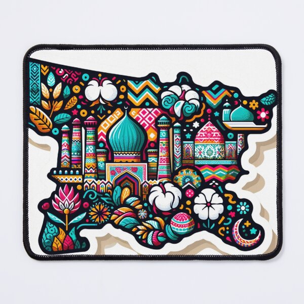 Item preview, Uzbekistan Map designed and sold by Places On Earth.