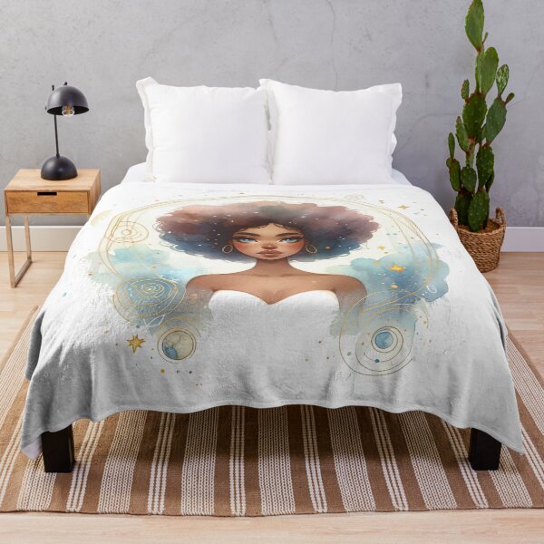 Item preview, Black woman watercolour art XXIV designed and sold by My Aspian.