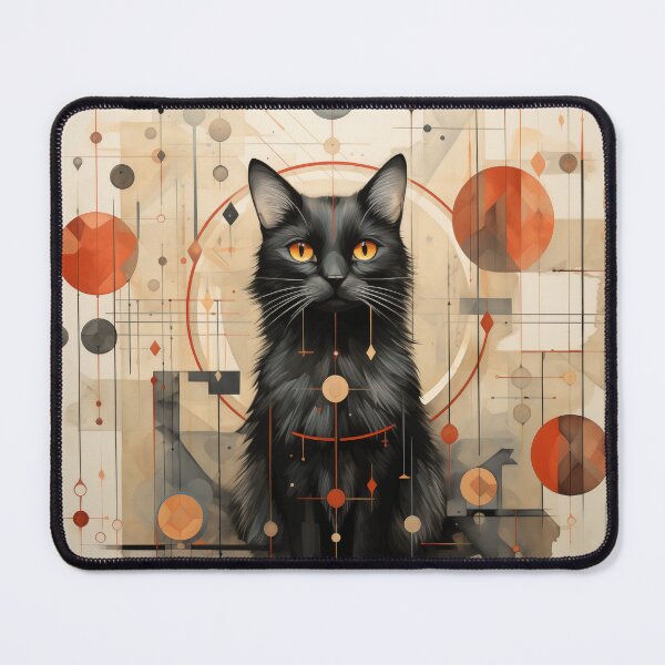 Item preview, "Geometric Gaze: The Allure of the Abstract Feline" designed and sold by WFTan.