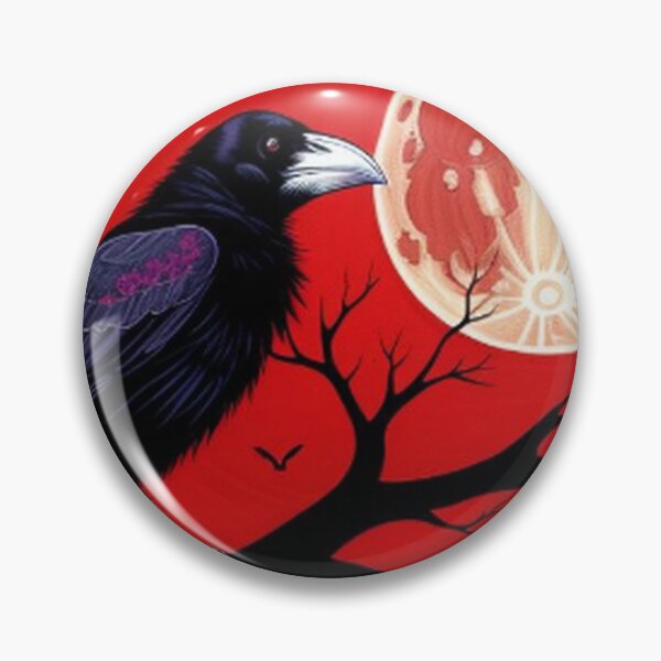 Item preview, Gothic Raven In Red Moon Light designed and sold by TheDarkWardrobe.